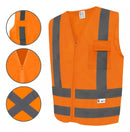 Colete Sinalização Serviços Gerais Construção Civil 1 Bolso - Laranja