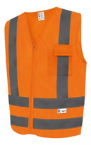 Colete Sinalização Serviços Gerais Construção Civil 1 Bolso - Laranja