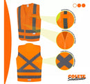 Colete Sinalização Serviços Gerais Construção Civil 1 Bolso - Laranja