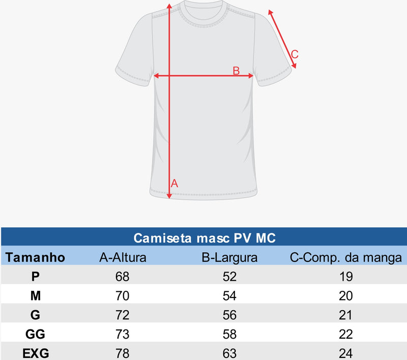 Camiseta Masculina Básica Gola Redonda Malha Pv Anti-pilling - Azul Marinho